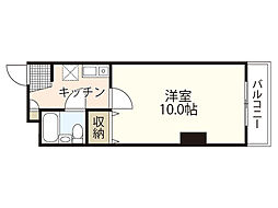 プレアデスマンションIII 1階1Kの間取り