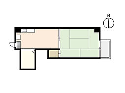 サンシャイン向洋 4階1DKの間取り