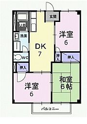 ニューシティ武田 2階3DKの間取り