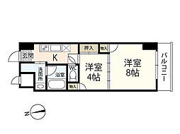 コンフォール清和 2階2Kの間取り