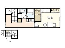 レオパレス和Ｔ＆Ｒ 2階1Kの間取り