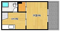 第三小河内ビル 1DKの間取図画像