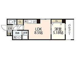 TERRACE tokaichi 1LDKの間取図画像