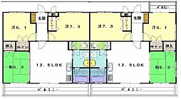 KNビル 3LDKの間取図画像