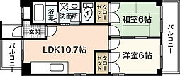 フリーダム舟入本町 2LDKの間取図画像