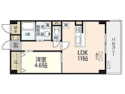 アークリヴェール 1LDKの間取図画像
