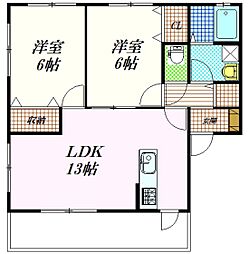 アンダンテ 2LDKの間取図画像