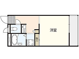 レオパレスARK壱番館 1Kの間取図画像