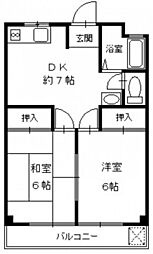 池広ビル 2DKの間取図画像