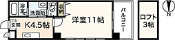 第13平勝ビル 1Kの間取図画像