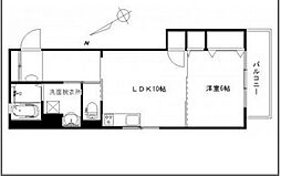 リビオーヌ五日市中央 1LDKの間取図画像