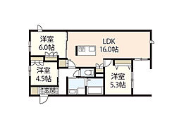 (仮称)東区牛田新町1丁目へーベルメゾン 3LDKの間取図画像