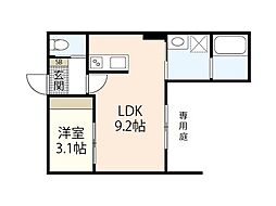 Lien翠 1LDKの間取図画像