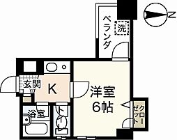 片山ビル2 1Kの間取図画像