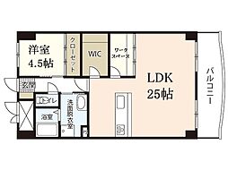 ハイタウン出汐 1LDKの間取図画像