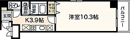 ウィング十日市 1Kの間取図画像