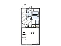 レオパレス南風 1Kの間取図画像