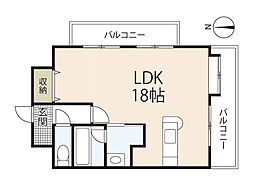 ニューワン河井ビル ワンルームの間取図画像