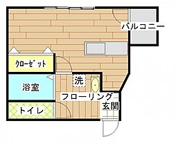金屋町グランデ ワンルームの間取図画像