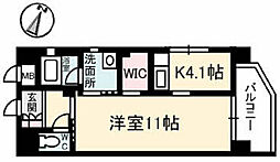 リアルエステート東原タワー 1Kの間取図画像