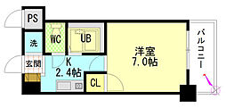 フォルム牛田新町 1Kの間取図画像