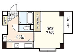 MK-FLATS 1Kの間取図画像