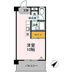 南宗舎メゾン・ド・モンマルトル ワンルームの間取図画像