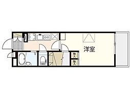 レオパレスアビタシオン焼山・沖田 1Kの間取図画像