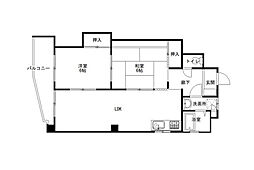 フィリアみなみ 2LDKの間取図画像