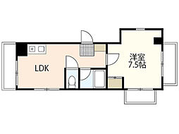 パルク西十日市 1LDKの間取図画像