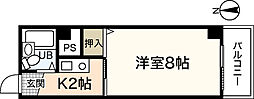 タナカ古市ビル ワンルームの間取図画像
