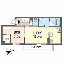 Ａｄｏｎｉｓ長束 2階1LDKの間取り