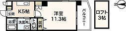第13平勝ビル 3階1Kの間取り