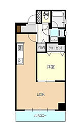 水戸ビル 4階1LDKの間取り