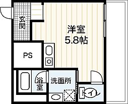 ＮＯＫＯII 5階ワンルームの間取り
