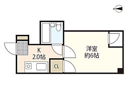 コーポ吉村 4階1Kの間取り