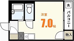 アベニュー・ASKA ワンルームの間取図画像