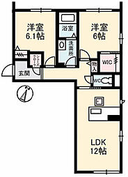 ＳＡＩＳＯＮ西原 1階2LDKの間取り