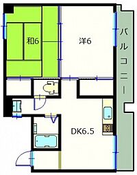 坪石ビル 2DKの間取図画像