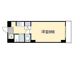 カルティエ宇品西 3階ワンルームの間取り
