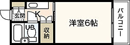 アメニティ長束I 1階1Kの間取り