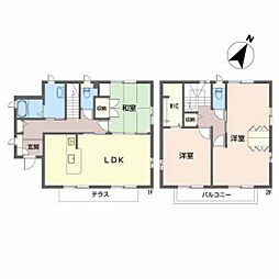 みどり坂5丁目貸家 4LDKの間取り