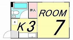 太田ビル 1Kの間取図画像