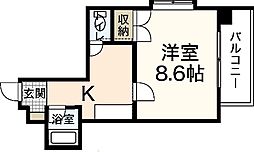 Ｄｏｌｃｅ　Ｖｉｔａ 2階1DKの間取り