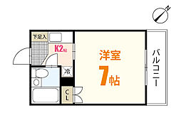 間取図画像 1K