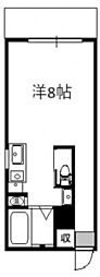 タックマンション宝町 ワンルームの間取図画像