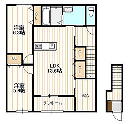 間取図画像 2LDK