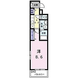セブンコート長束駅前B 1Kの間取図画像