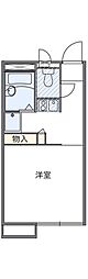 レオパレス西山荘 1Kの間取図画像
