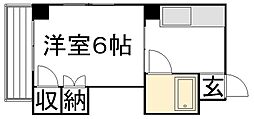 ピュアシティ 1Kの間取図画像